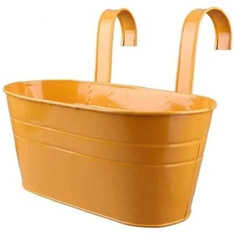 Hängender Metallpflanzkasten für den Balkon mit abnehmbarem Doppelhaken - 55 cm Blumentopf. (1/5)