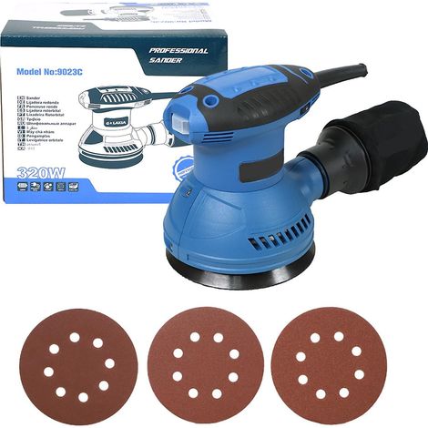 Meuleuse professionnelle 320 W, meuleuse et polisseuse électrique portable avec bac à poussière amovible