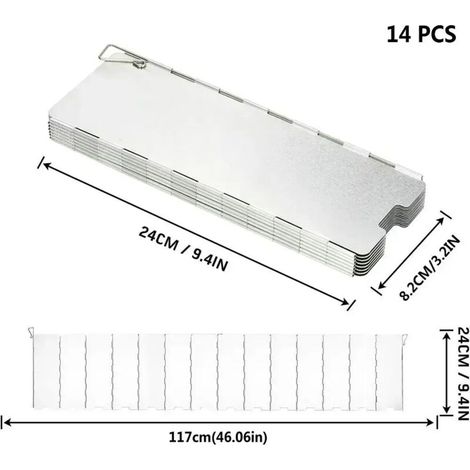 Plaques 8/9/10/12/14/16 Pare-vent pour réchaud à gaz, idéal pour le camping, les pique-niques et la cuisson en extérieur. Écran coupe-vent en alliage d'aluminium pour réchauds portables. (1/5)