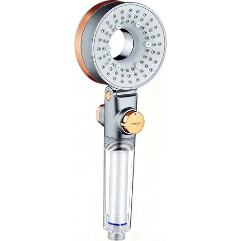 Pommeau De Douche - Filtre Anticalcaire Intégré - 3 Modes De Pulvérisation - Débit Réglable - Économie D'eau Jusqu'à 60 % - 1 Pièce (1/5)