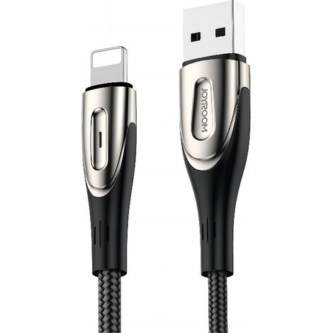 Joyroom Sharp Series S-M411 USB-A-/Lightning-Kabel (3 A, 1,2 m) mit Ladeanzeige – Schwarz (1/5)