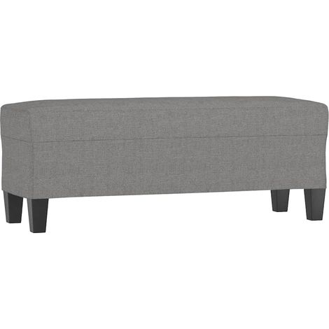 vidaXL Banco de tela gris oscuro 100x35x41 cm (1/2)