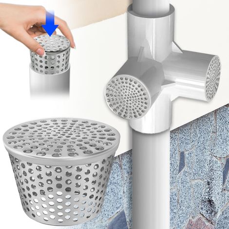 Filtres De Gouttière en Acier Inoxydable,Tamis de Gouttière,Protection Anti Feuille,pour Drain de Toit Plat,Piscine,Toit,Jardin (1/5)