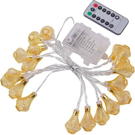 20LED en fer forgé gouttelettes d'eau chaîne de lumière solaire en plein air vacances jardin pelouse mariage Western jardin lumières décoratives (1/5)