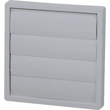 Rejilla de ventilación blanca ø100 con persiana para secadora o VMC