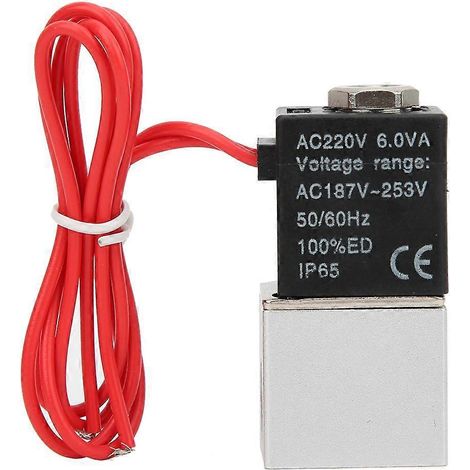 Direktwirkendes Magnetventil für Wasser, Luft und Öl, Gehäuse aus Aluminiumlegierung, 220 V AC (G1/4 Zoll)