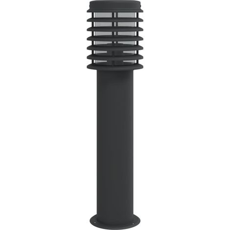 Lámpara de pie exterior 60 cm acero inoxidable negro 020042509