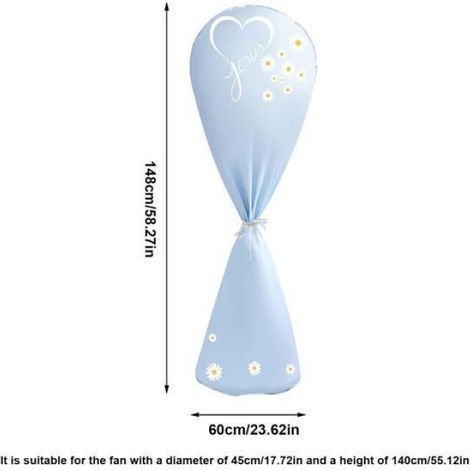 1x Housse de protection pour ventilateur sur pied, anti-poussière, lavable et élégante pour la maison,blue (1/5)