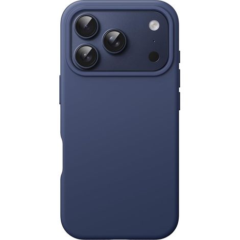 Coque Silicone Liquide pour iPhone 17 Pro 6,3 Pouces, Protection Intégrale au Toucher Doux et Soyeux, Housse de Téléphone Anti-Rayures avec Doublure en Microfibre (Bleu Foncé) (1/5)