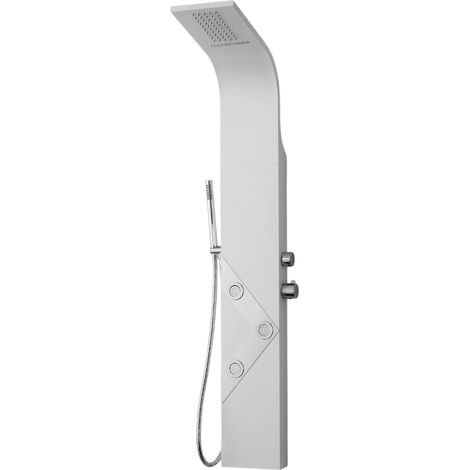 Colonna doccia lexus alluminio bianco 3 getti idro e cascata h150xl20 confezione 1 (1/5)
