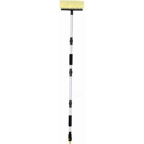 Brosse de Lavage de Voiture, Brosse de Lavage Extensible avec Poils en Pet 160 Cm 63 Pouces, Manche Long en 4 Sections, Outil de Nettoyage Anti-Rayures pour Voitures Camions SUV RV Bateaux (1/5)