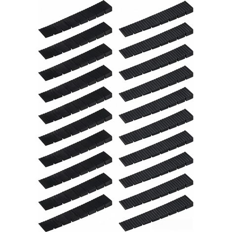 cales pour meubles 8 x 20 x 100 mm – Cales en plastique avec points de rupture prédéfinis intégrés, 8 segments par cale, graduation de hauteur 2 à 8 mm (1/4)