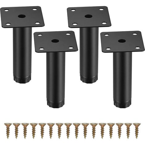 4 Pieces Furniture Feet, Adjustable Furniture Feet, Metal Clamp Support Feet,105.5cm,black (1/5)