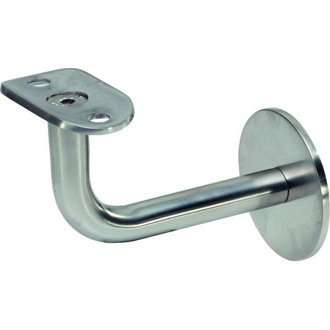 KWS Handlaufstütze 4571 mit flacher Auflage Edelstahl, geschliffen (1/4)