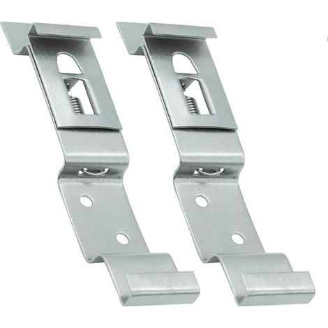 Pack 2 Unites Porte Plaque Immatriculation 120x25 mm Support Plaque Immatriculation Voiture Universel en Acier INOX Plaque Immatriculation Voiture, Remorque e Camion