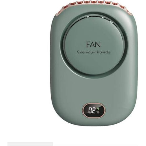 Wiederaufladbarer, freihändiger Mini-Nackenventilator zum Tragen und für den persönlichen Schreibtisch (Grün) (1/5)