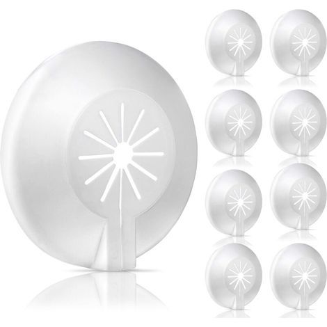 Lot de 8 rosaces pour radiateur,Cache-tuyau,rosace à clapet en plastique pour diamètres de 8 à 22 mm,montage ultrarapide (1/4)