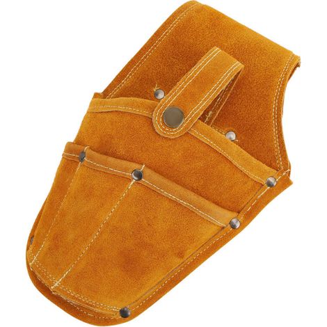 Multifunktionale, tragbare Werkzeugtasche aus gelbem Leder für elektrische Geräte