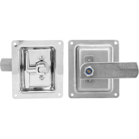Loquet de boîte à outils en acier inoxydable, serrure à poignée en T pliable pour Van RV remorque véhicule d'ingénierie (1/5)