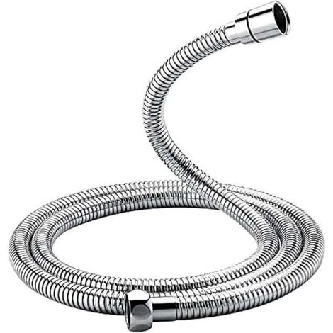 Flexible de douche universel (1,5 m), anti-torsion, anti-pliage, acier inoxydable/chrome