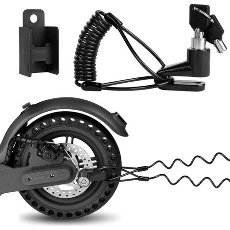Trottinette Roue Couverture Réflecteur Bande, Trottinette Garde Boue, Verrou de Frein à Disque - Antivol Trottinette Electrique, Accessoire pour Xiaomi M365 Scooter (1/5)
