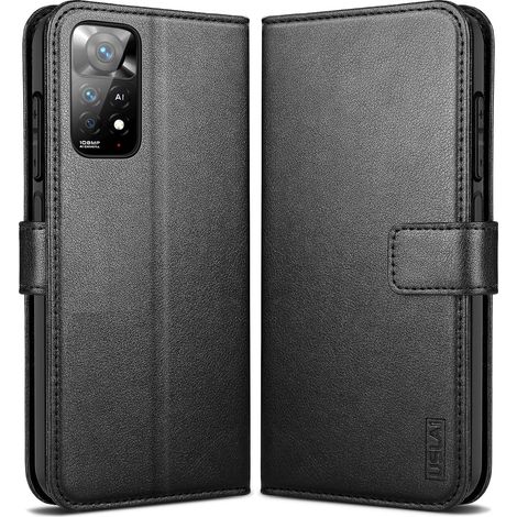 Étui élégant en cuir synthétique avec rabat pour Redmi Note 11 Pro 4G/5G (6,67")