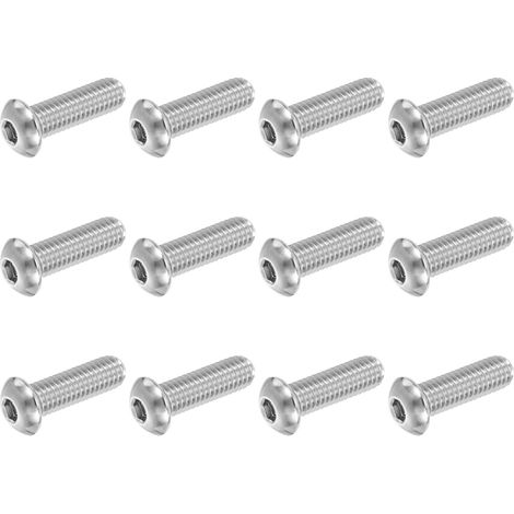 12 PCS Vis À Tête Hexagonale Creuse 3/8-16 UNC x 1-1/4 Pouce Argent (1/5)
