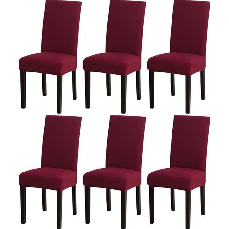 Set of 6 stretchable dining chair covers - Home decor - For weddings, banquets, parties, Christmas, birthdays (1/5)