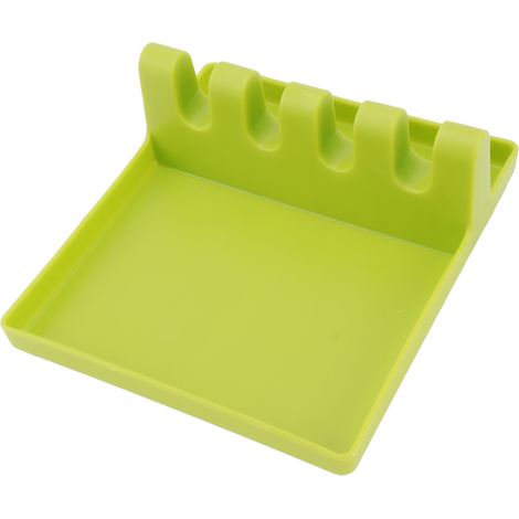Support de Cuillère Multifonction en Plastique Vert, Porte-Cuillères pour Plan de Travail de Cuisine (1/5)