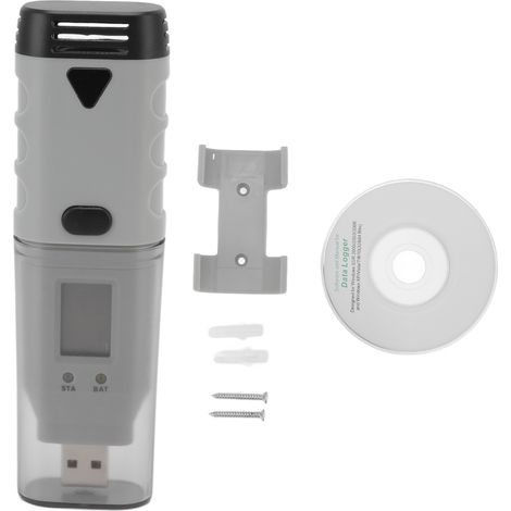 Thermomètre et hygromètre Portable USB, mesure de la température et de l'humidité, stylo ABS, pour intérieur et extérieur