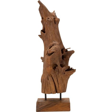 Scultura decorativa etnica in legno teak fatta a mano Akar (1/5)