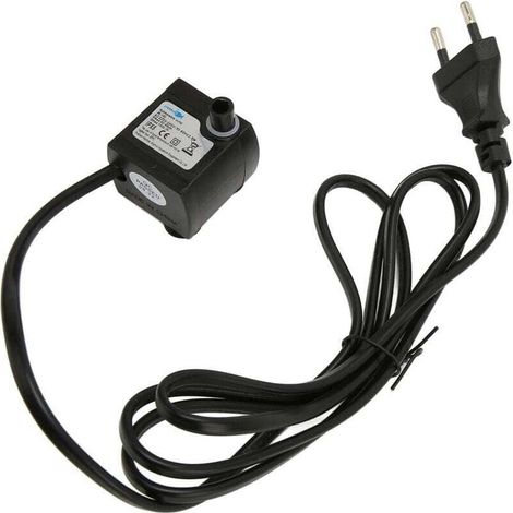 Mini pompe à eau Submersible réglable et silencieuse, pompe de fontaine étanche IPX8 avec ventouse pour Aquarium, prise ue 220-240V, (1/4)