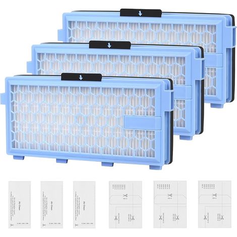 Lot de 3 Filtres Air Clean Plus 50 pour Miele Compact C1, C2, Complete C2, C3, S8340 S8360 S8380, Guard S1 L1 M1 Aspirateur, 3 Filtres HEPA avec 3 Microfiltres pour S4000, S5000, S6000 & S8000 (1/5)