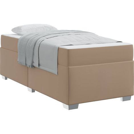 Maison Exclusive - Cadre de lit avec matelas Cappuccino 80 x 200 cm tissu