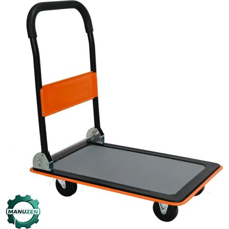 Manuzen - Chariot plateforme pliable 150 kg – manutention et rangement (1/3)