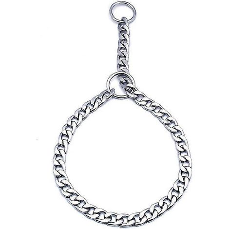 Collier de dressage pour chien en fer massif, chaîne métallique réglable, grand chien [jkw] (1/4)