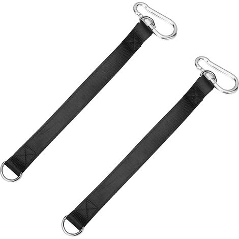Dos juegos de accesorios para hamaca, correas de poliéster de doble capa de alta resistencia, con anillas en D y mosquetones, que permiten colgarlas de forma segura en columpios, aparatos de gimnasia,