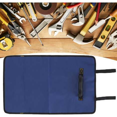 Werkzeugset mit großem Fassungsvermögen, Rollkoffer mit großem Fassungsvermögen, multifunktionales Reparaturset, Universal-Werkzeugset, blau. (1/5)
