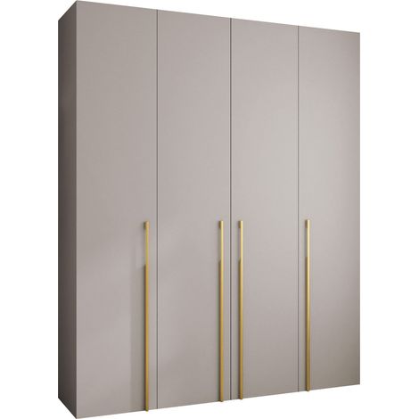 Armoire Hartford 570, Cachemire, 246x200x52cm, Portes d'armoire: Avec des charnières, Nombre d'étagères: 0 (1/5)