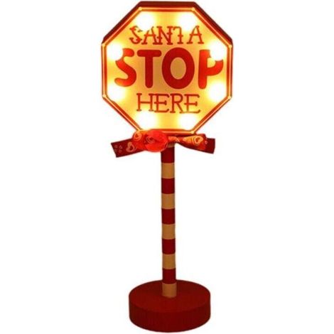 Lumières Vintage de Noël Pôle Panneau LED Rue Décoration Table en Bois A (1/4)