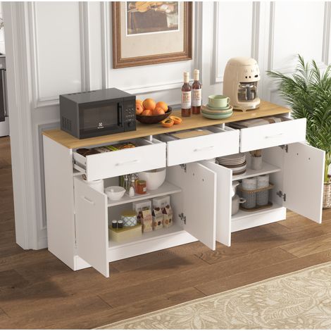 Mobile cucina sideboard 3 cassetti MDF 160 cm OKMYHOME