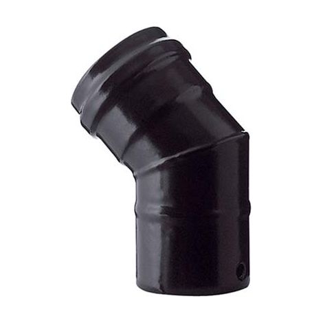 GOMITO PELLET 45 ° NERO OPACO SAVE CM 10