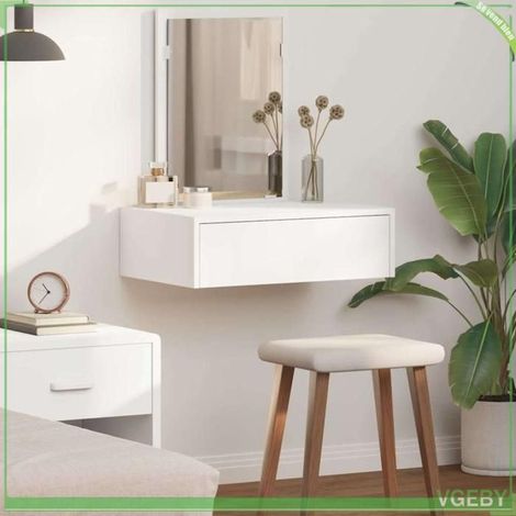 Table de maquillage - ABI - Blanc - Bois d'ingénierie - 60 x 40 x 70 cm (1/5)