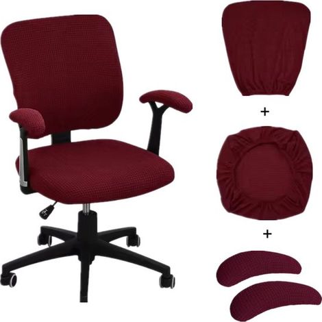 Set di 3 coprisedie, coprisedia antiscivolo, coprisedia da ufficio, set di coprisedia da gaming, coprisedia rimovibile, coprisedie rimovibili e lavabili per sedie da ufficio (1/5)