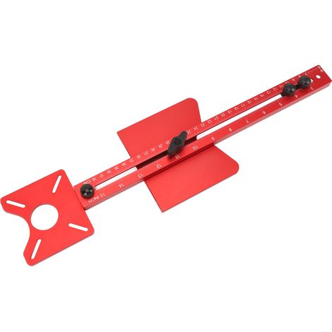 Equerre multifonction 4 en 1 en alliage aluminium pour decoupe cercle usinage rainure affleurement et reglage bois bricolage avec tete regle curseur vis molette (1/5)