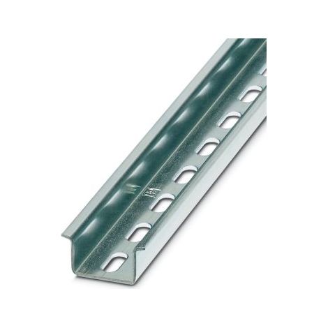 Rail DIN Phoenix Contact 2000mm x 35mm x 15mm, Perforé, Rail oméga profond en Acier ( Prix pour 1 )