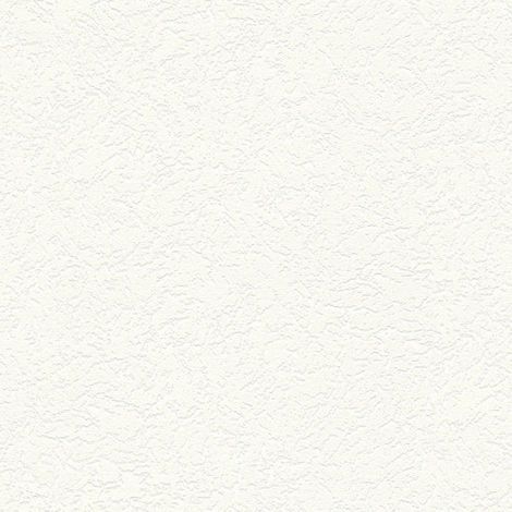 Papier peint texture plâtre blanc Papier peint intissé uni avec structure en vinyle aspect plâtre pour couloirs et couloirs (1/3)
