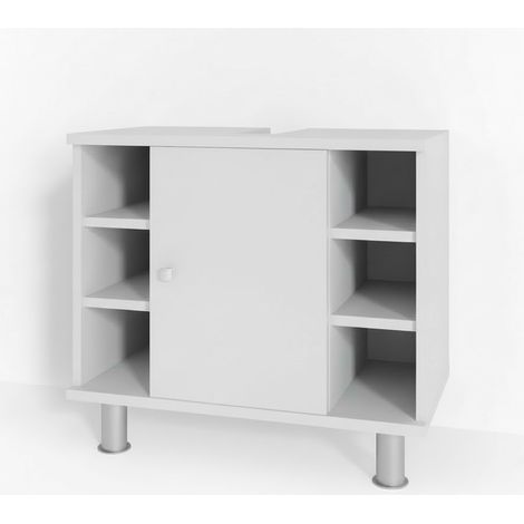 Meuble sous vasque simple Fynn, Blanc, 60 x 54 cm, Vicco (1/5)