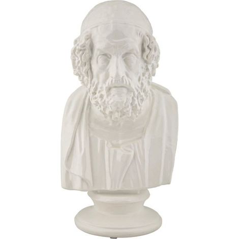 Scultura antica saggio in poliresina colore bianco per decorazioni ambienti (1/4)