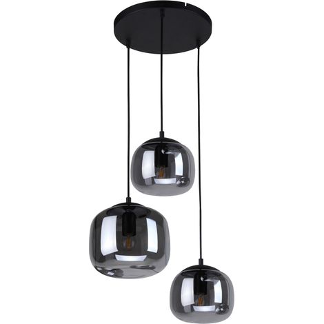 Hängeleuchte Calto 3 E27, sandgestrahlt schwarz, Italux PND-67705-3-BK-SG